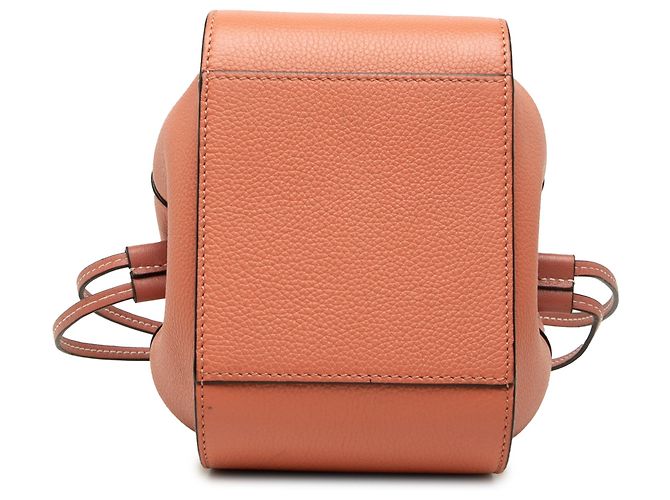 Borsa Hammock Mini LOEWE in vitello grana Orange Arancione Pesca - vista 3