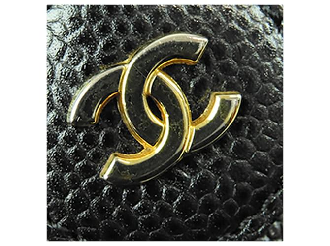 Chanel Black CC Caviar Vanity Case Nero - vista 12
