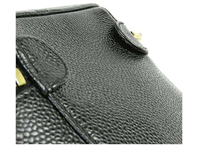 Chanel Black CC Caviar Vanity Case Nero - vista 15