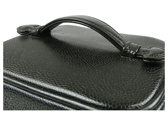 Chanel Black CC Caviar Vanity Case Nero - vista 17