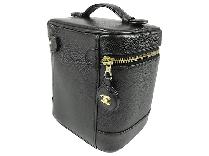 Chanel Black CC Caviar Vanity Case Nero - vista 2