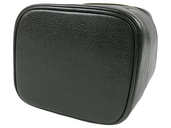 Chanel Black CC Caviar Vanity Case Nero - vista 3