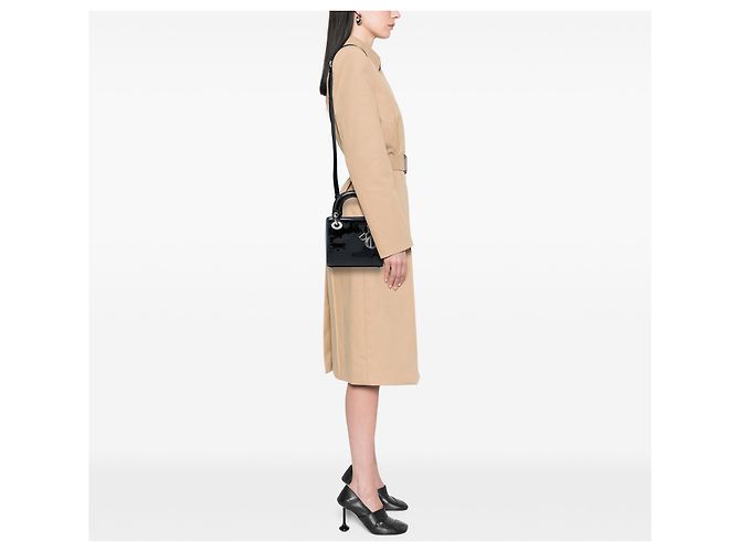 Dior Mini Lady Dior in pelle verniciata nera Nero - vista 5
