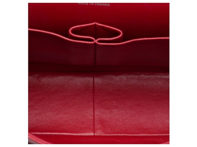 Chanel Red Jumbo Classic Caviar Double Flap Rosso - vista 4