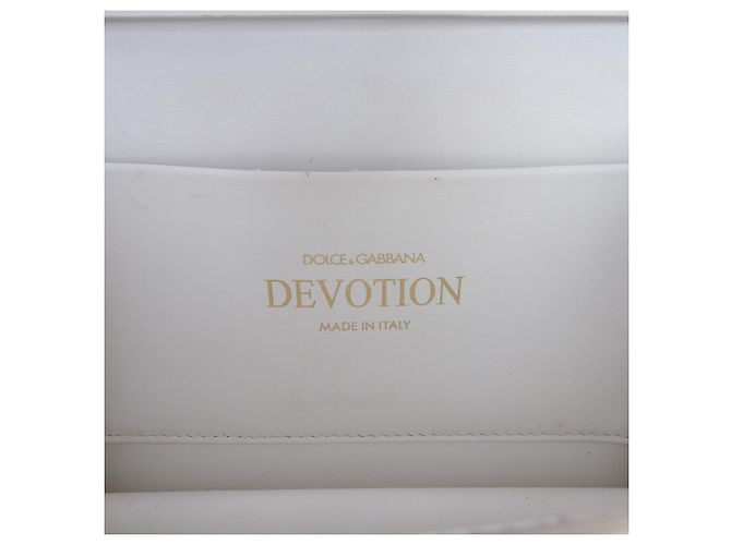 Borsa a mano Devotion piccola in pelle di vitello liscia bianca Dolce & Gabbana - vista 5