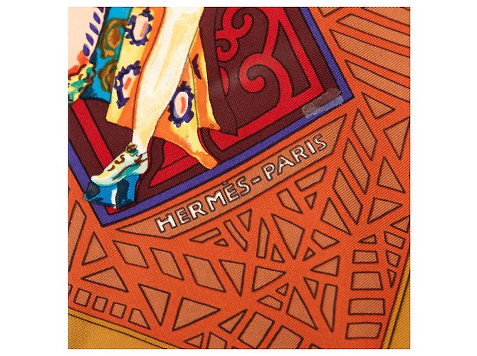 Hermès Brown Les Ballets Russes Seidentuch 90 Braun - Ansicht 3