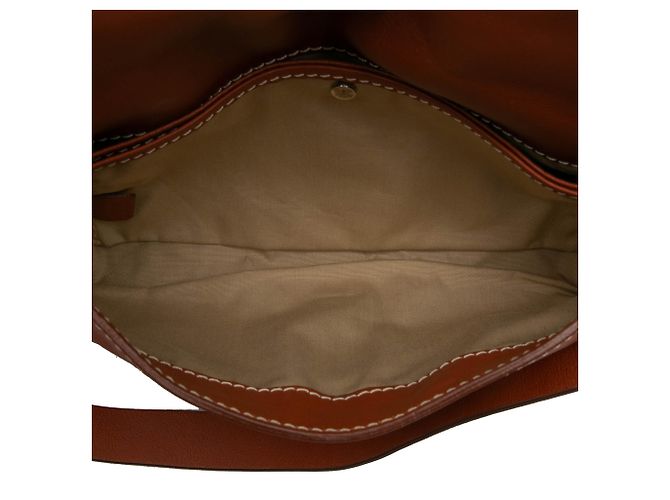 16 Céline Borsa a tracolla Celine Macadam in pelle borchiata marrone - vista 4