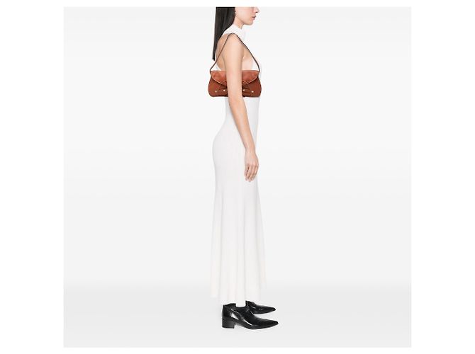16 Céline Borsa a tracolla Celine Macadam in pelle borchiata marrone - vista 6