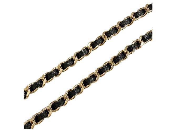 Portacellulare Chanel Black CC Quilted Caviar con catena Nero - vista 13