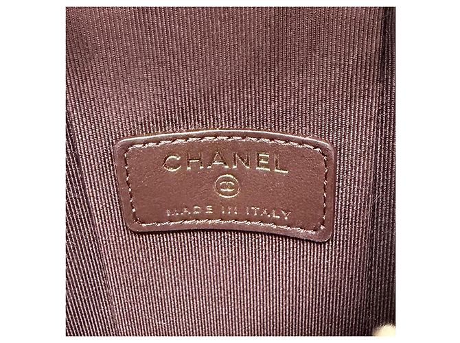 Portacellulare Chanel Black CC Quilted Caviar con catena Nero - vista 7