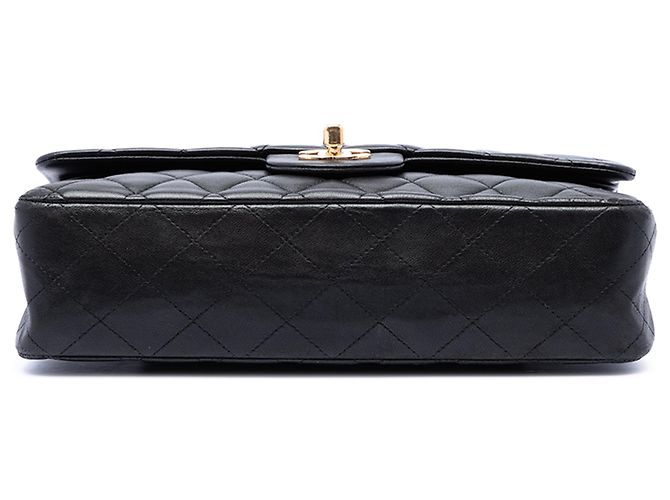 Chanel Black Medium Classic Lambskin Double Flap Nero - vista 3