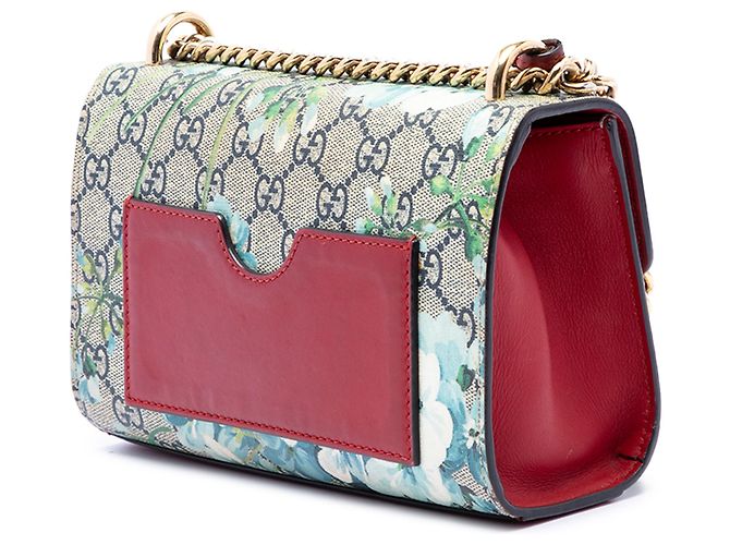 Gucci Beige Small GG Supreme Blooms Padlock Crossbody - vista 2