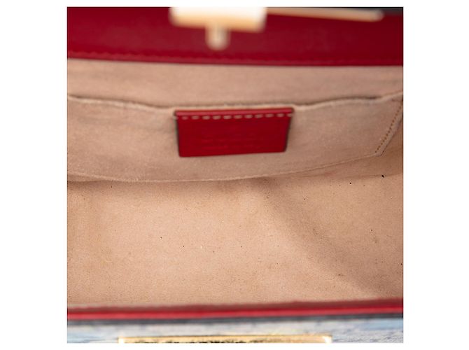 Gucci Beige Small GG Supreme Blooms Padlock Crossbody - vista 4