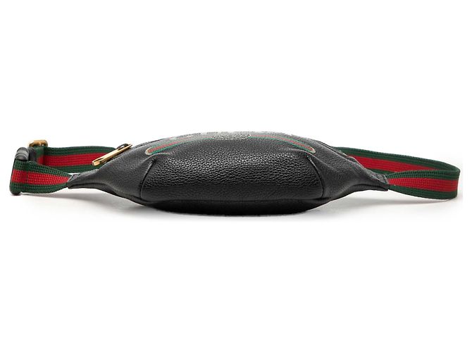 Borsa cintura Gucci Black Small Grained Calfskin Web Logo Nero - vista 3