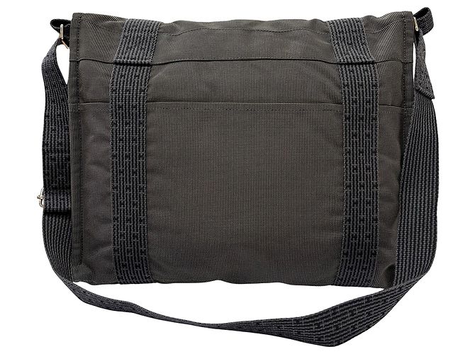 Hermès Gray Canvas Herline Messenger Braun - Ansicht 2