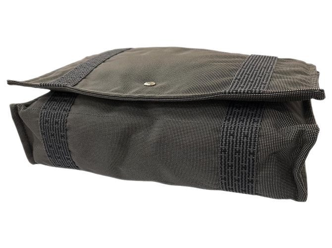 Hermès Gray Canvas Herline Messenger Braun - Ansicht 3
