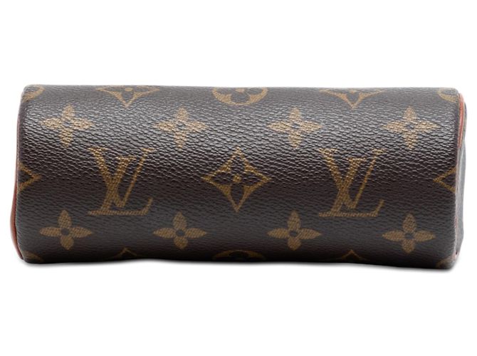Louis Vuitton Brown Monogram Papillon Pochette Marrone - vista 3