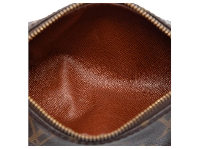 Louis Vuitton Brown Monogram Papillon Pochette Marrone - vista 4