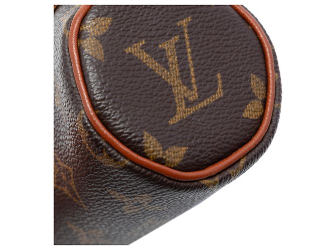 Louis Vuitton Brown Monogram Papillon Pochette Marrone - vista 5