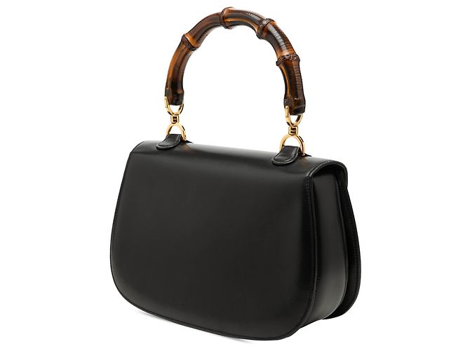 Gucci Black Calfskin Bamboo Night Nero - vista 2