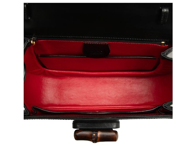Gucci Black Calfskin Bamboo Night Nero - vista 4
