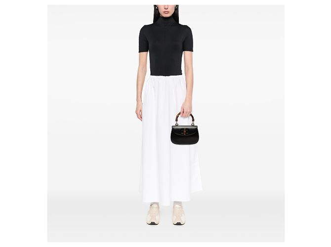 Gucci Black Calfskin Bamboo Night Nero - vista 7