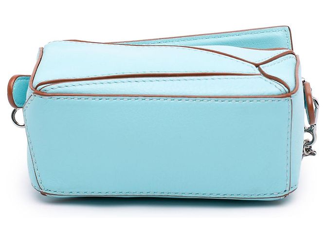 Borsa Puzzle Nano LOEWE in vitello blu Blu chiaro - vista 3