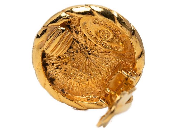 Orecchini a clip rotondi placcati oro Chanel Gold CC D'oro - vista 3