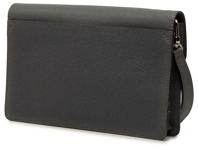 Clutch Louis Vuitton Gray Taiga Neo Belaia Marrone - vista 2
