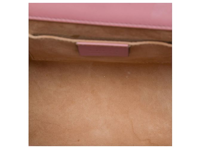 Padlock Gucci Borsa Crossbody in pelle rosa Small con perle e chiusura a lucchetto - vista 4