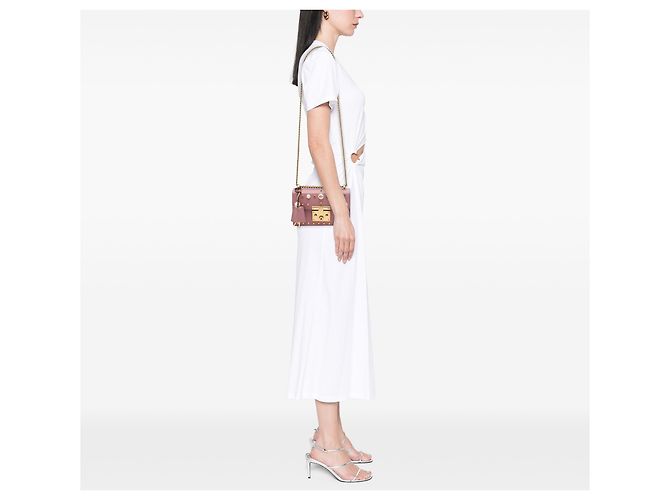 Padlock Gucci Borsa Crossbody in pelle rosa Small con perle e chiusura a lucchetto - vista 6