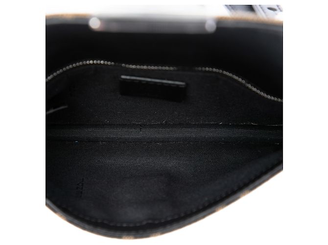 Borsa Baguette convertibile Fendi in tela Zucca marrone - vista 4
