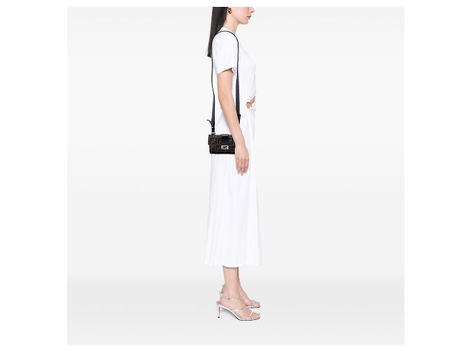 Borsa Baguette convertibile Fendi in tela Zucca marrone - vista 6