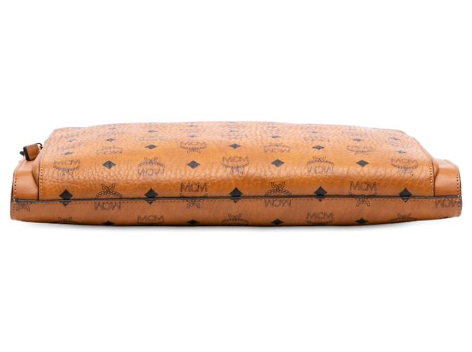 Maletín MCM Brown Visetos Coated Canvas Castaño - vista 3