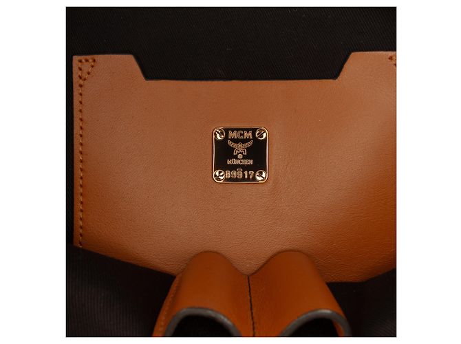 Maletín MCM Brown Visetos Coated Canvas Castaño - vista 5