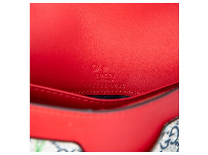 Portafoglio con catena Gucci Beige GG Supreme Blooms - vista 5