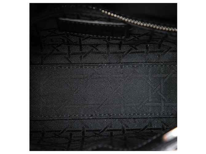 Dior Black Mini Patent Cannage Lady Dior Nero - vista 4