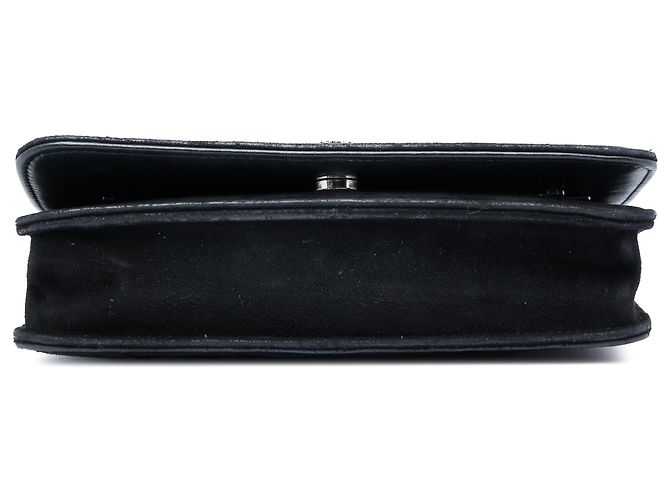 Wallet On Chain Chanel Portafoglio con catena Cocostellar in camoscio matelassé nero - vista 3
