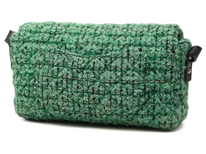 Chanel Green Small Quilted Tweed Reissue 2.55 Easy Messenger Flap Verde - vista 2