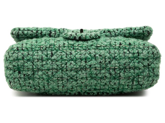 Chanel Green Small Quilted Tweed Reissue 2.55 Easy Messenger Flap Verde - vista 3