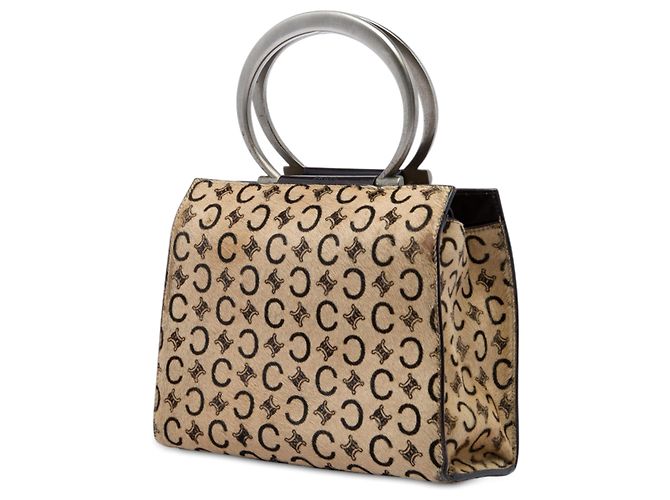 Céline Celine Brown C Macadam Handtasche aus Ponyhaar Braun Hellbraun - Ansicht 2