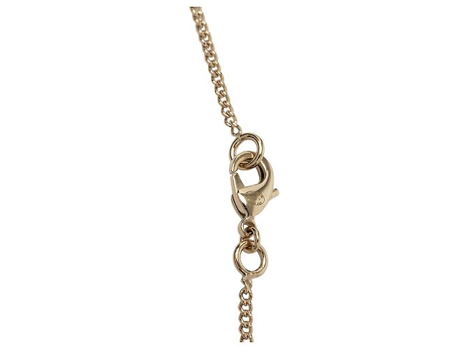 Collana con pendente Chanel Gold Gold Plated CC e perle finte barocche D'oro - vista 4