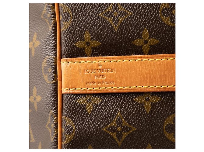 Louis Vuitton Brown Monogram Keepall Bandouliere 55 Marrone - vista 5