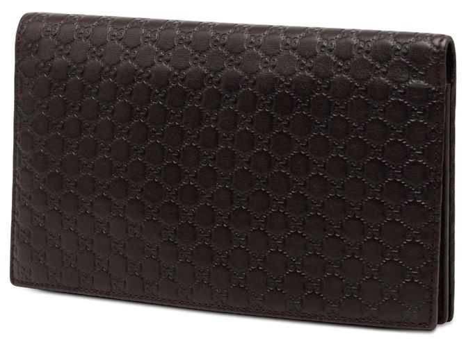 Cartera bifold Gucci Brown Microguccissima Castaño Marrón oscuro - vista 2