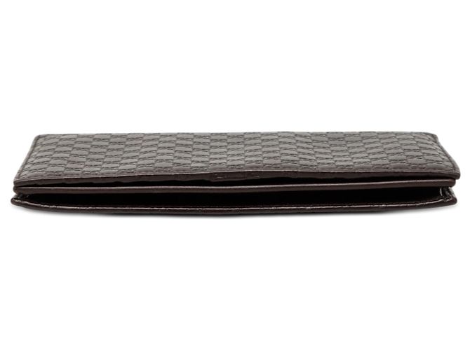 Cartera bifold Gucci Brown Microguccissima Castaño Marrón oscuro - vista 3