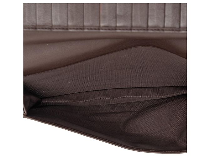 Cartera bifold Gucci Brown Microguccissima Castaño Marrón oscuro - vista 5