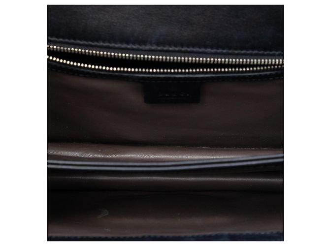 Gucci Borsa a tracolla Medium in vernice nera con G intrecciate Nero - vista 4