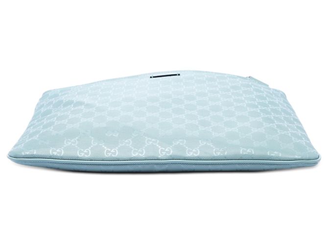 Gucci Borsa a Tracolla Blu Stampa GG Blu chiaro - vista 3