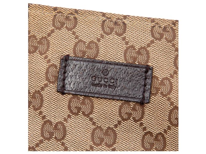 Tote Vertical Gucci em Lona GG Bege com Web - vista 5