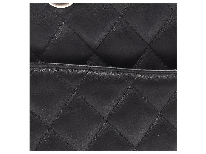 Borsa Tote Chanel Cambon Ligne Grande in Pelle di Agnello Nera Nero - vista 12